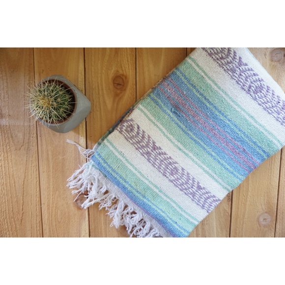 Mexican Blanket - Blue Pastels
