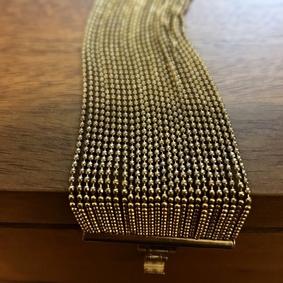 Gold Waterfall Cuff Bracelet