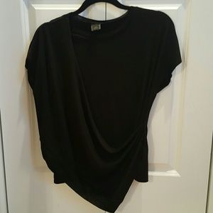 Zara black asymmetrical blouse