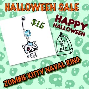 Zombie Kitty Naval Ring