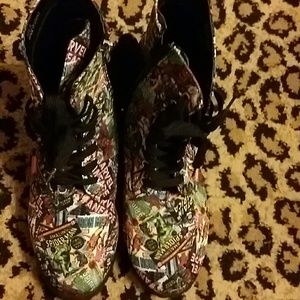 Marvel Comic Book Combat Boots Size 9
