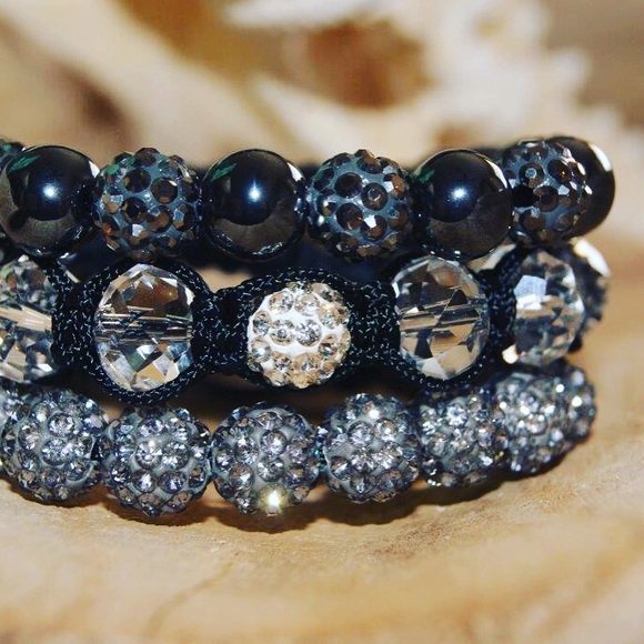 Crystal, bead shambala bracelet