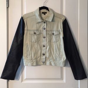 Denim & Faux Leather Jacket