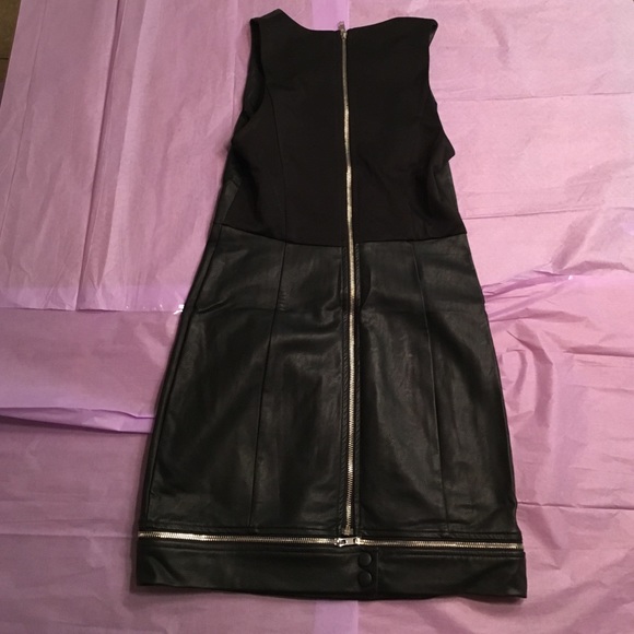 Fit Black Leather Dress - Picture 2 of 3