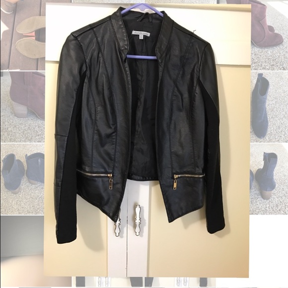 Charlotte Russe Leather Jacket: Size S