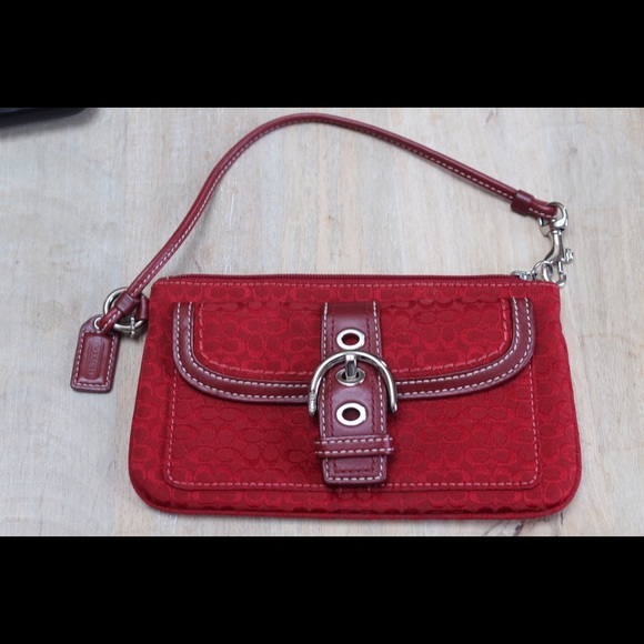 Red Coach wristlet