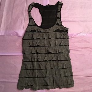 Charcoal grey and black tank