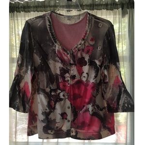 CJ Banks Cardigan WITH Pink Top