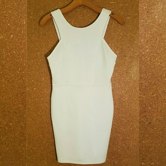 White Backless Scuba Dress
