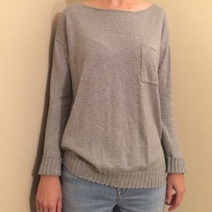 Gray Sweater with front pocket