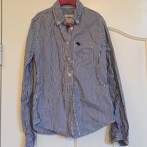 Abercrombie kids blue/white Oxford shirt
