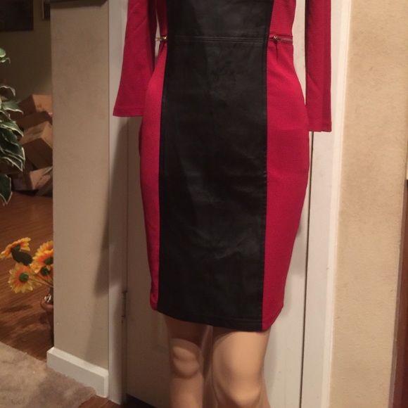 NWT faux leather dress - Picture 4 of 6