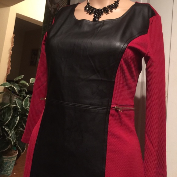 NWT faux leather dress - Picture 5 of 6