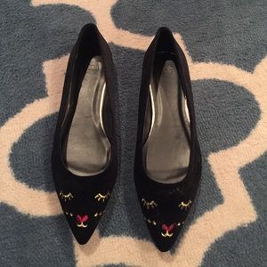 Velvet kitty flats U.K. 4