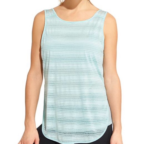 Sun-Striped Tank in sky blue