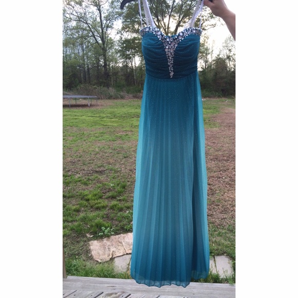 Long Blue Prom Dress