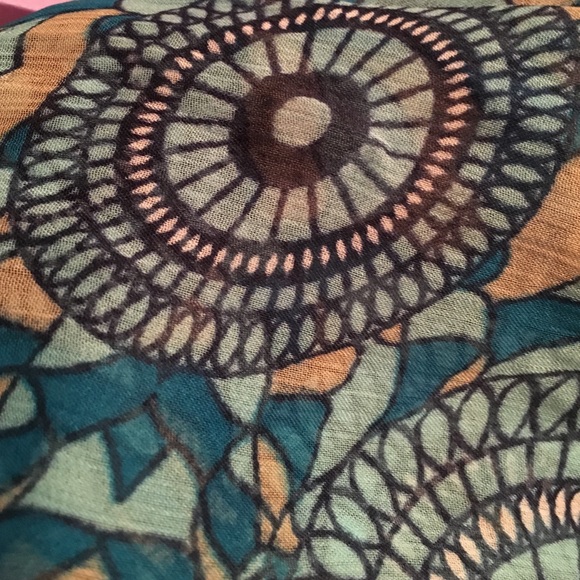 Blue Polyester Scarf - Picture 2 of 2