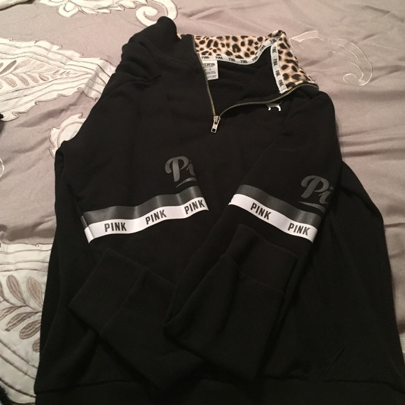 PINK 1/4 zip hoodie