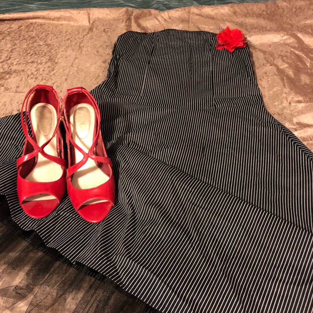 Pin up striped dress vintage style.....