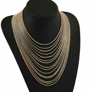 Layered gold necklace