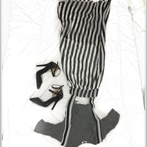 Overall beautiful stripped skirt. 🍒