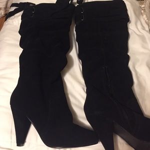 Naughty Monkey black suede boots size 7