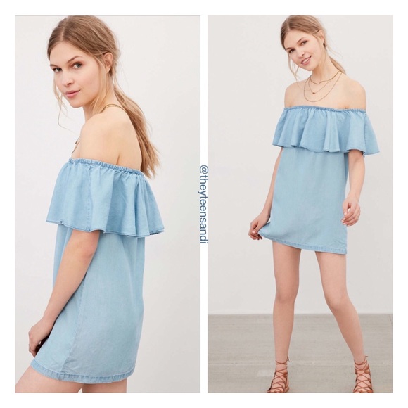 Cooperative Penny Chambray Off-The-Shoulder Dress
