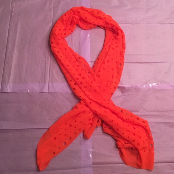 Express Neon Orange Scarf - Picture 1 of 3