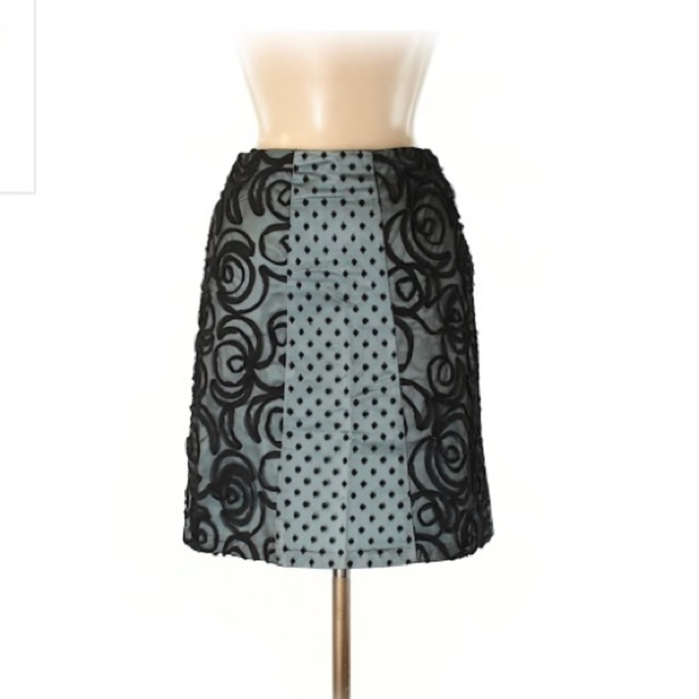 Light blue and black skirt with sheer overlay sz 2