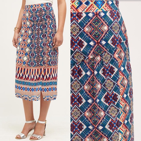 Anthropologie Dresses & Skirts - NWT $158 Anthropologie Wrapped Silk Skirt Sz 10
