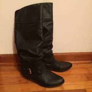Tall black boots