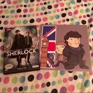 Sherlock S2 DVD Set + 8x8 Cartoon Art Print