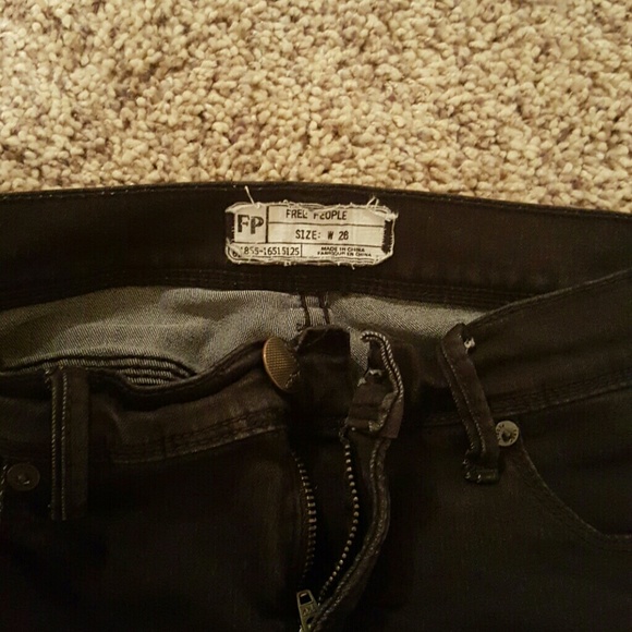 Free people black ankle skinny jeans