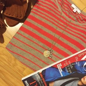 Orange and tan Gap sweater