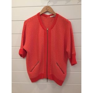 {{CAbi}} sweater. EUC. Zipper, 3/4 length sleeves