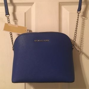💕HP!💕 Cindy electric blue cross body leather bag