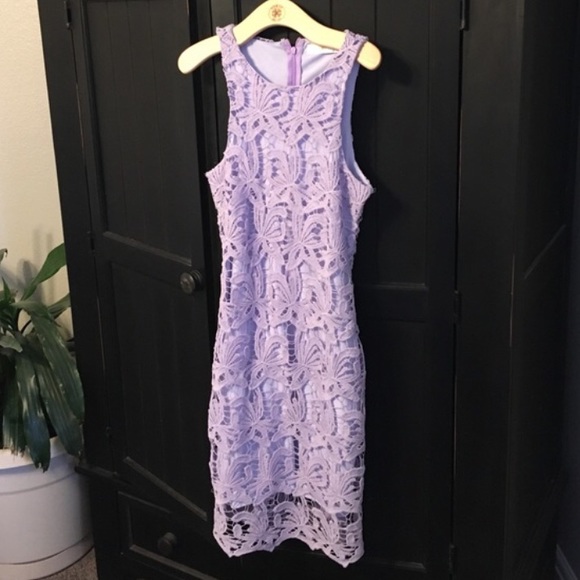 Purple lilac lavender body con dress