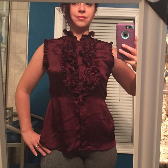 Converse Tops - Maroon Converse tuxedo styles sleeveless top
