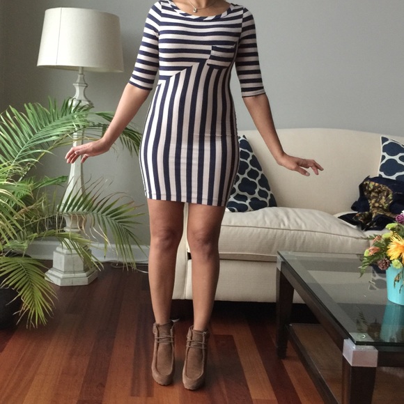 Monteau Dresses & Skirts - Monteau striped Dress