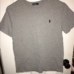 Gray and navy kids polo!
