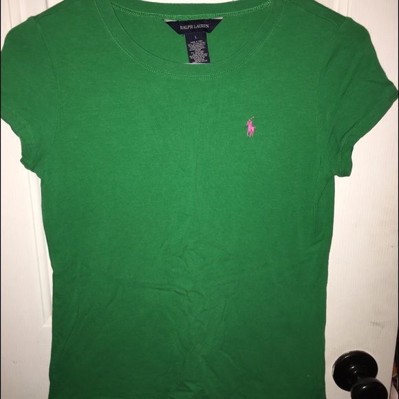 Green and pink kids polo!