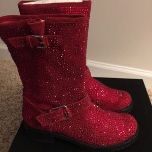 Swarovski crystal ZigiNy black label boots