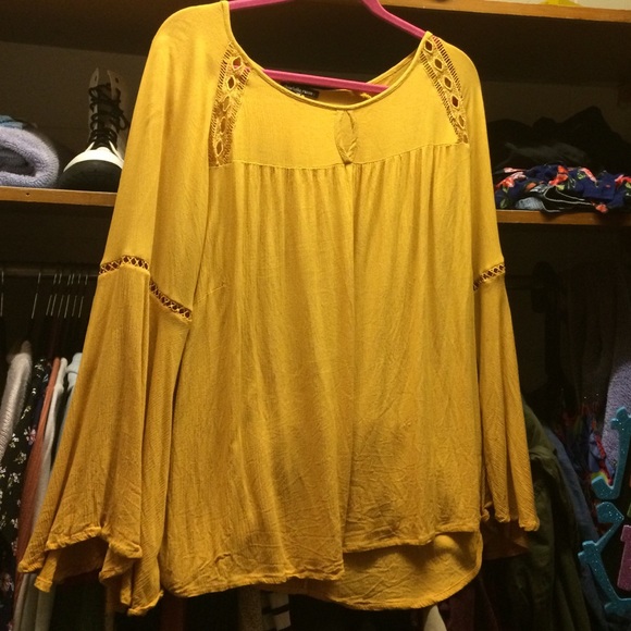 Tumeric yellow peplum top