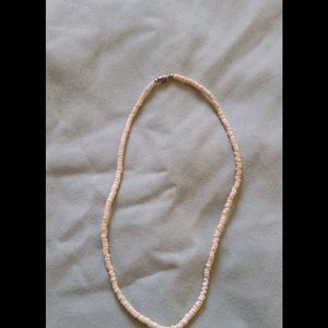 White beaded necklace
