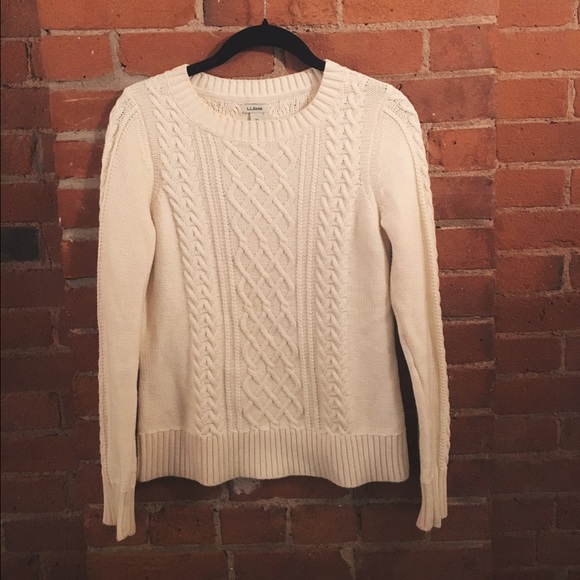 L.L. Bean cable-knit sweater