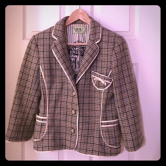 Juicy Couture houndstooth blazer