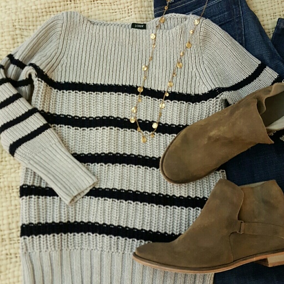 J. Crew Sweaters - J. Crew Stripe Boatneck Nautical Sweater