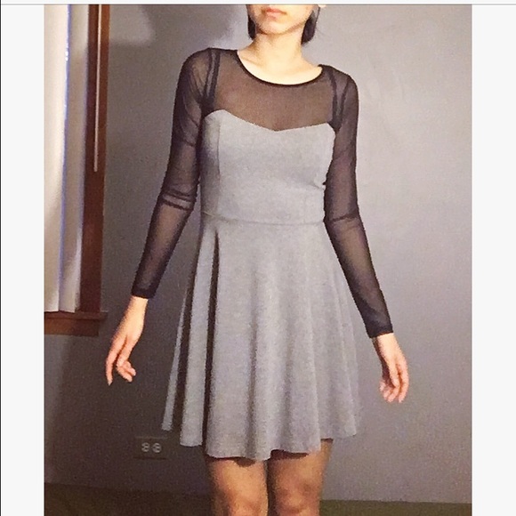 Forever 21 Dresses & Skirts - Gray sheer mini dress