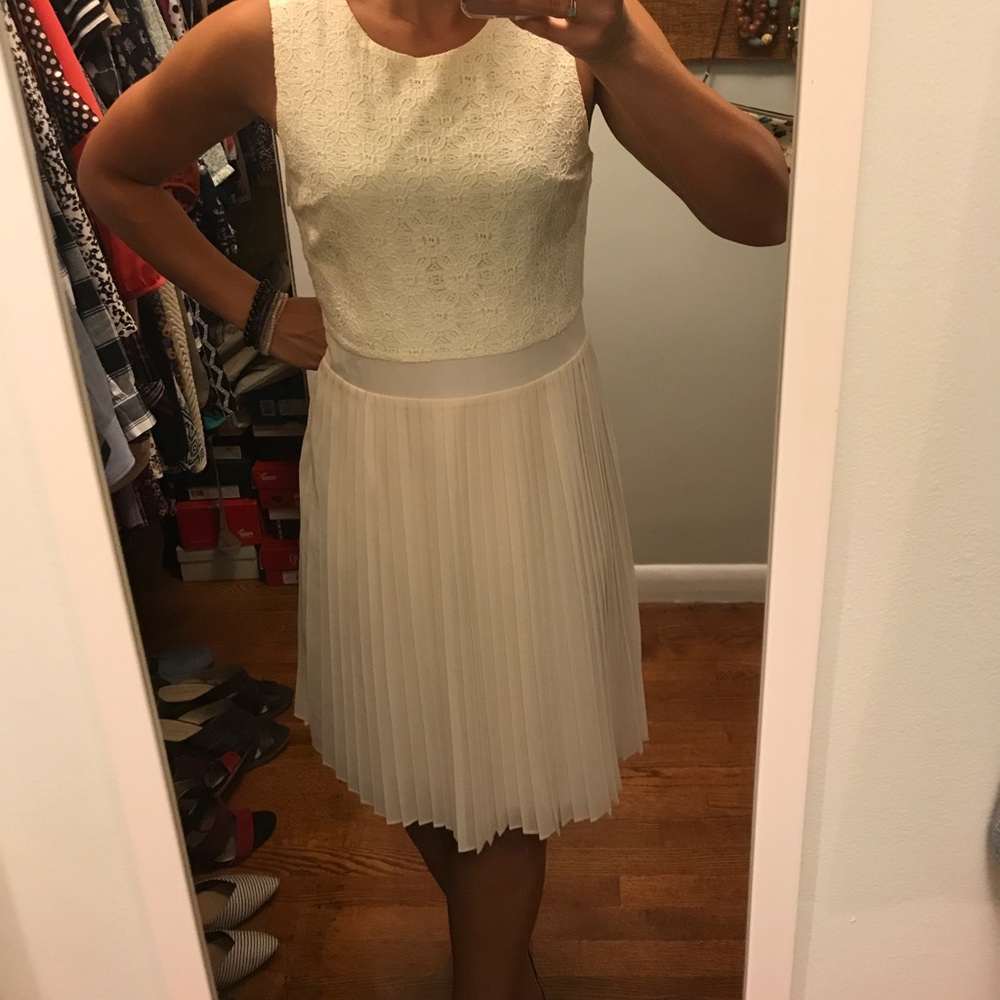 Pim + Larkin lace and blush dress!