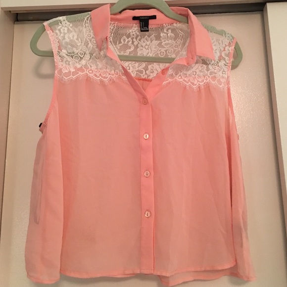 Pink lace top
